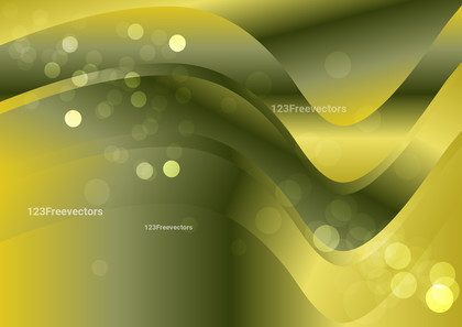 Green and Gold Gradient Wave Background Vector Graphic
