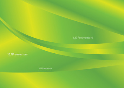 Abstract Wavy Green and Yellow Gradient Background Graphic