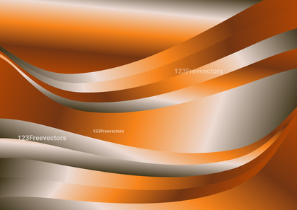 Abstract Orange and Grey Gradient Wave Background