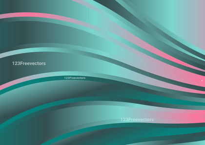 Abstract Wavy Pink and Blue Gradient Background Illustrator