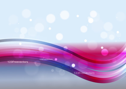 Wavy Pink and Blue Gradient Background Vector Illustration