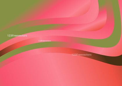 Abstract Wavy Pink and Green Gradient Background