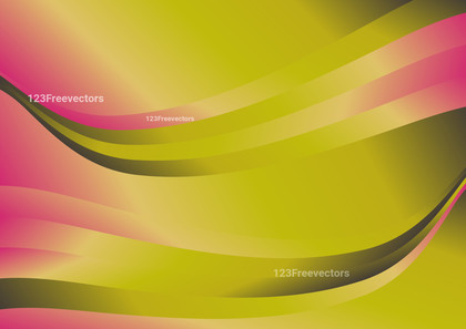 Pink and Green Gradient Wave Background