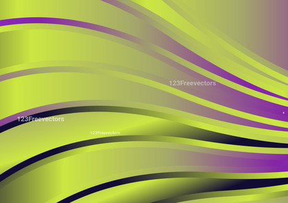 Abstract Purple and Green Gradient Wavy Background