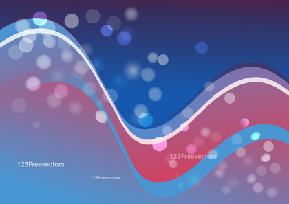 Abstract Red and Blue Gradient Wavy Background Vector Art