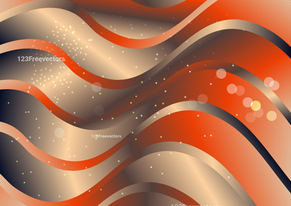 Abstract Red and Brown Gradient Wavy Background
