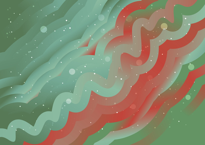 Abstract Red and Green Gradient Wavy Background Graphic