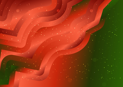 Abstract Red and Green Gradient Wave Background