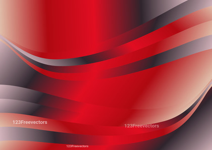 Red and Grey Gradient Wave Background