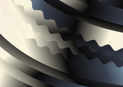 Wavy Black Blue and Beige Gradient Background Vector