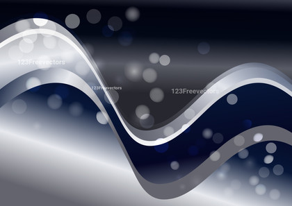 Blue Grey and Black Gradient Wave Background Image