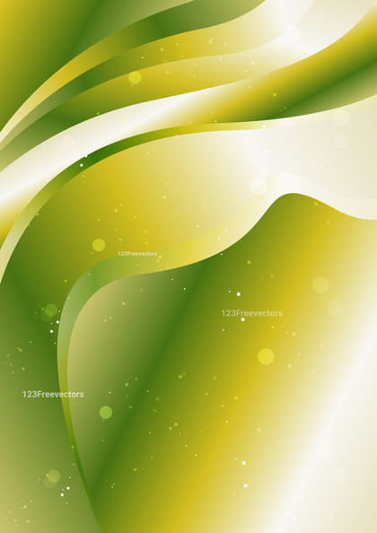 Wavy Green Yellow and White Gradient Background