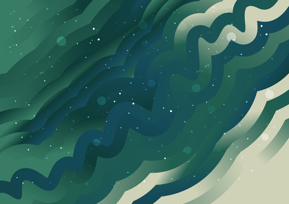 Beige Green and Blue Gradient Wavy Background Vector Illustration