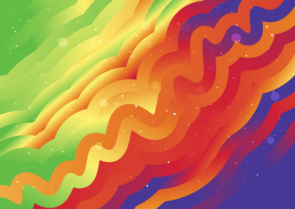 Abstract Wavy Blue Green and Orange Gradient Background Image
