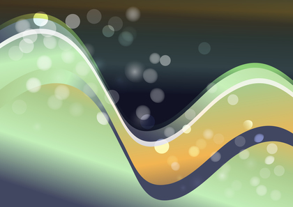 Abstract Blue Green and Orange Gradient Wavy Background Illustration