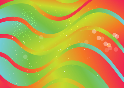 Blue Pink and Green Gradient Wave Background