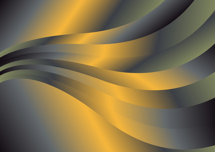 Orange Green and Grey Gradient Wave Background Vector Graphic
