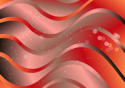 Abstract Orange Pink and Red Gradient Wavy Background Vector Illustration