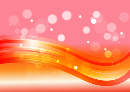 Abstract Orange Pink and Red Gradient Wave Background