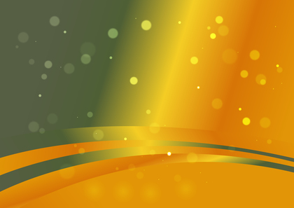 Abstract Wavy Orange Yellow and Green Gradient Background Illustration
