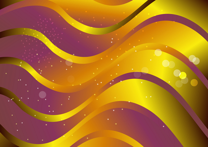Abstract Pink Gold and Orange Gradient Wave Background Vector