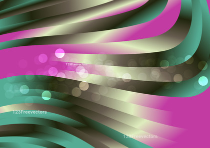 Abstract Wavy Pink Green and Brown Gradient Background Image