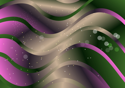 Pink Green and Brown Gradient Wave Background