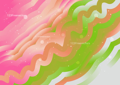 Abstract Pink Green and Grey Gradient Wavy Background