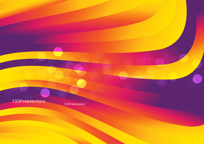 Abstract Pink Purple and Yellow Gradient Wave Background