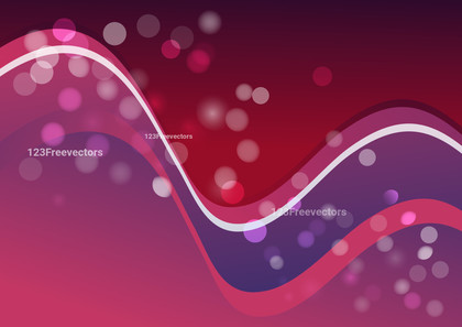 Abstract Wavy Pink Red and Blue Gradient Background