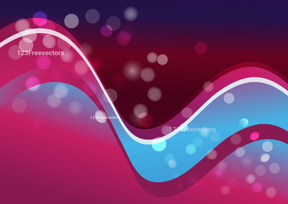 Abstract Wavy Pink Red and Blue Gradient Background Vector Image