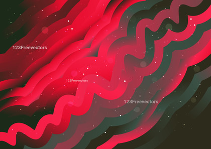 Pink Red and Green Gradient Wavy Background