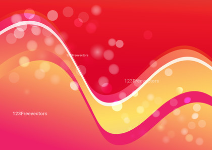 Abstract Pink Red and Yellow Gradient Wave Background Graphic