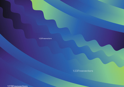 Abstract Purple Blue and Green Gradient Wavy Background