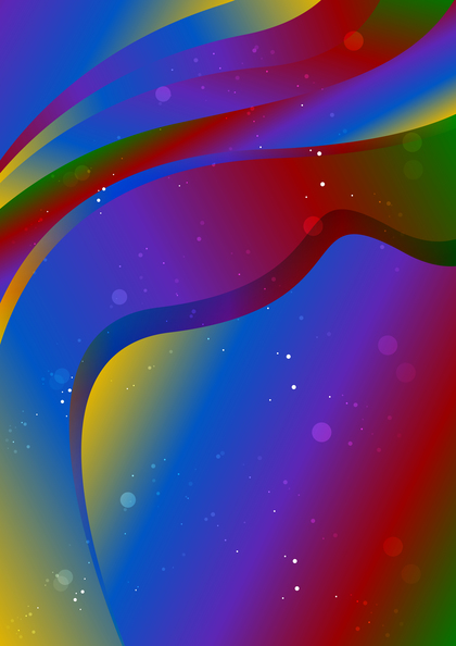 Abstract Red Green and Blue Gradient Wavy Background Vector Graphic
