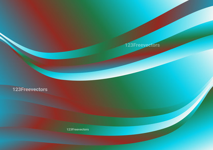 Abstract Wavy Red Green and Blue Gradient Background Vector Eps