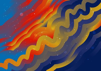Abstract Red Yellow and Blue Gradient Wavy Background Illustrator
