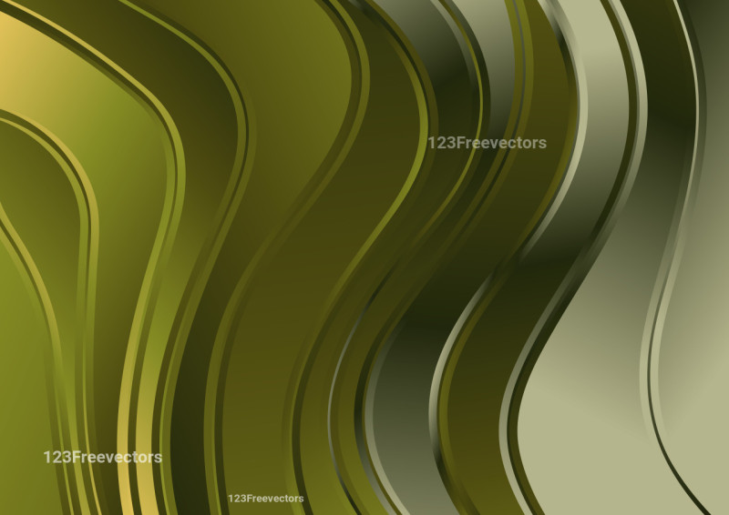 Abstract Wavy Dark Green Gradient Background