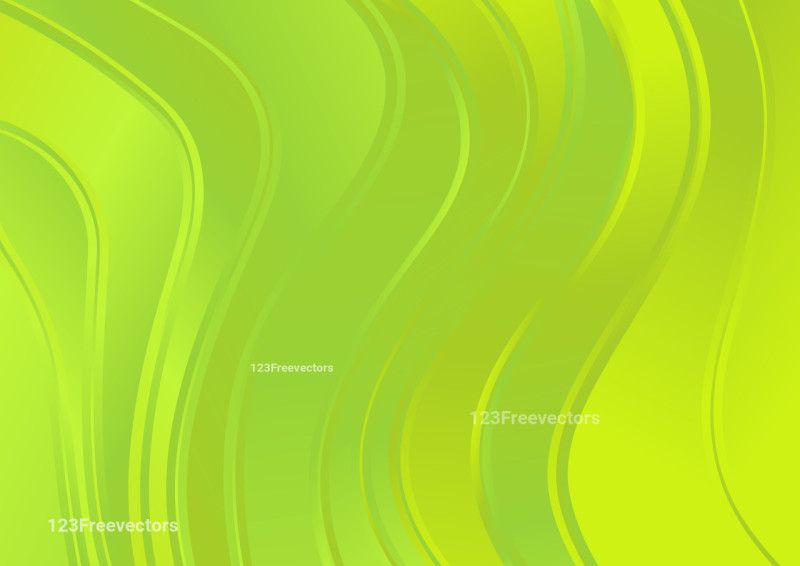 Lime Green Gradient Wave Background Vector