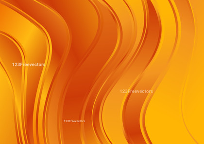 Abstract Orange Gradient Wavy Background