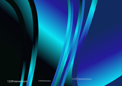 Abstract Black and Blue Gradient Vertical Wave Background Graphic