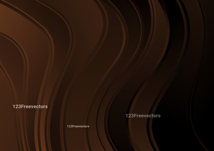 Abstract Black and Brown Gradient Wave Background Vector Graphic