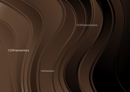 Abstract Black and Brown Gradient Wavy Background Vector Image