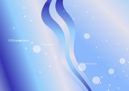 Blue and White Abstract Gradient Wavy Background