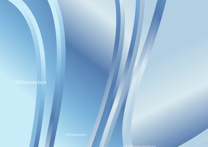 Blue and White Abstract Gradient Vertical Wave Background Vector Image