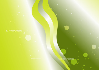 Green and White Abstract Gradient Wavy Background Vector
