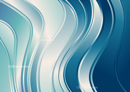 Blue and Beige Gradient Vertical Wave Background Template Vector Art