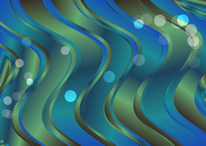 Blue and Green Abstract Gradient Vertical Wave Background Template Design