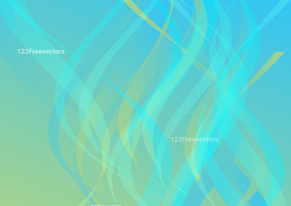 Blue and Green Abstract Gradient Wavy Background Vector Art