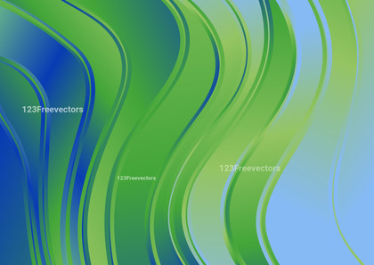 Wavy Blue and Green Gradient Background Graphic